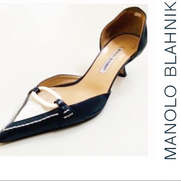 Manolo Blahnik Shoes - Manolo Blahnik D’Orsay Kitten Heel Pump